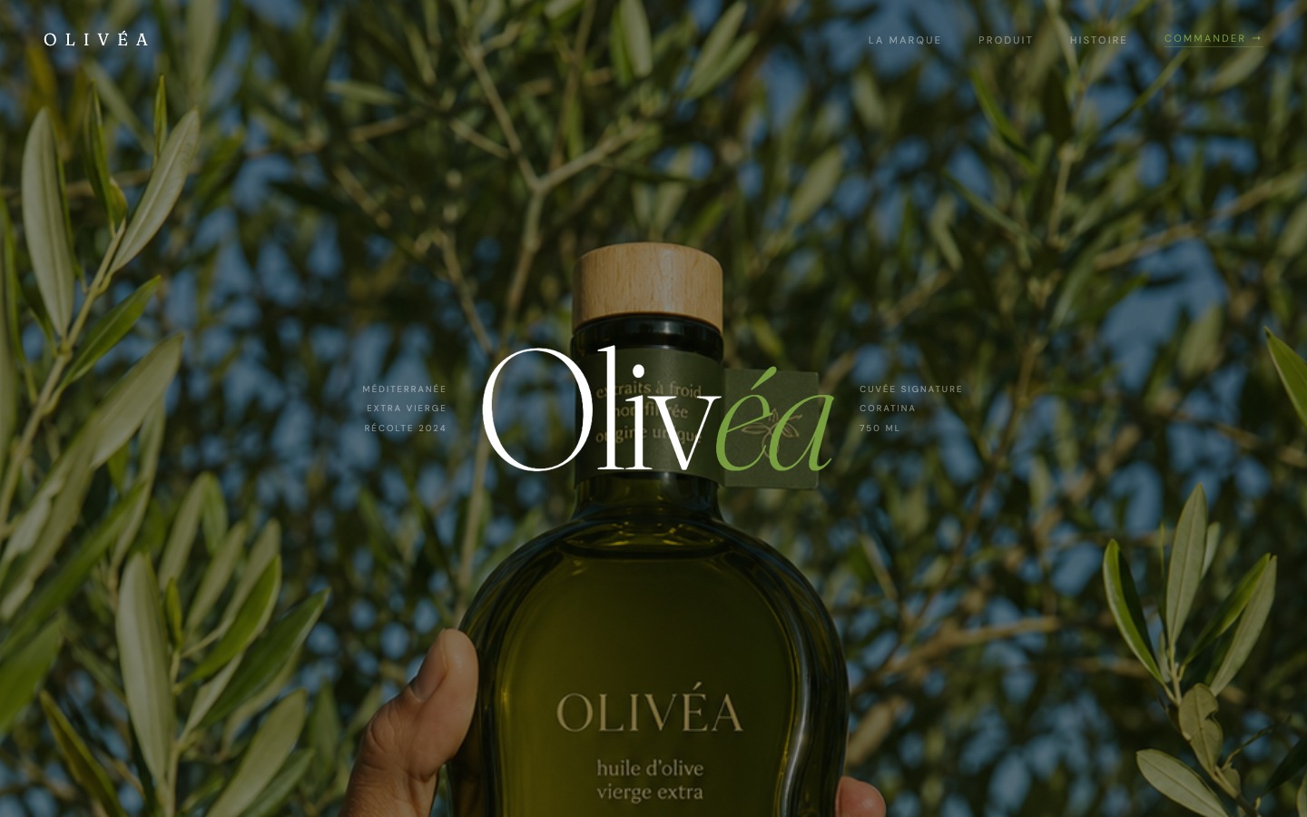 Olivéa — hero section